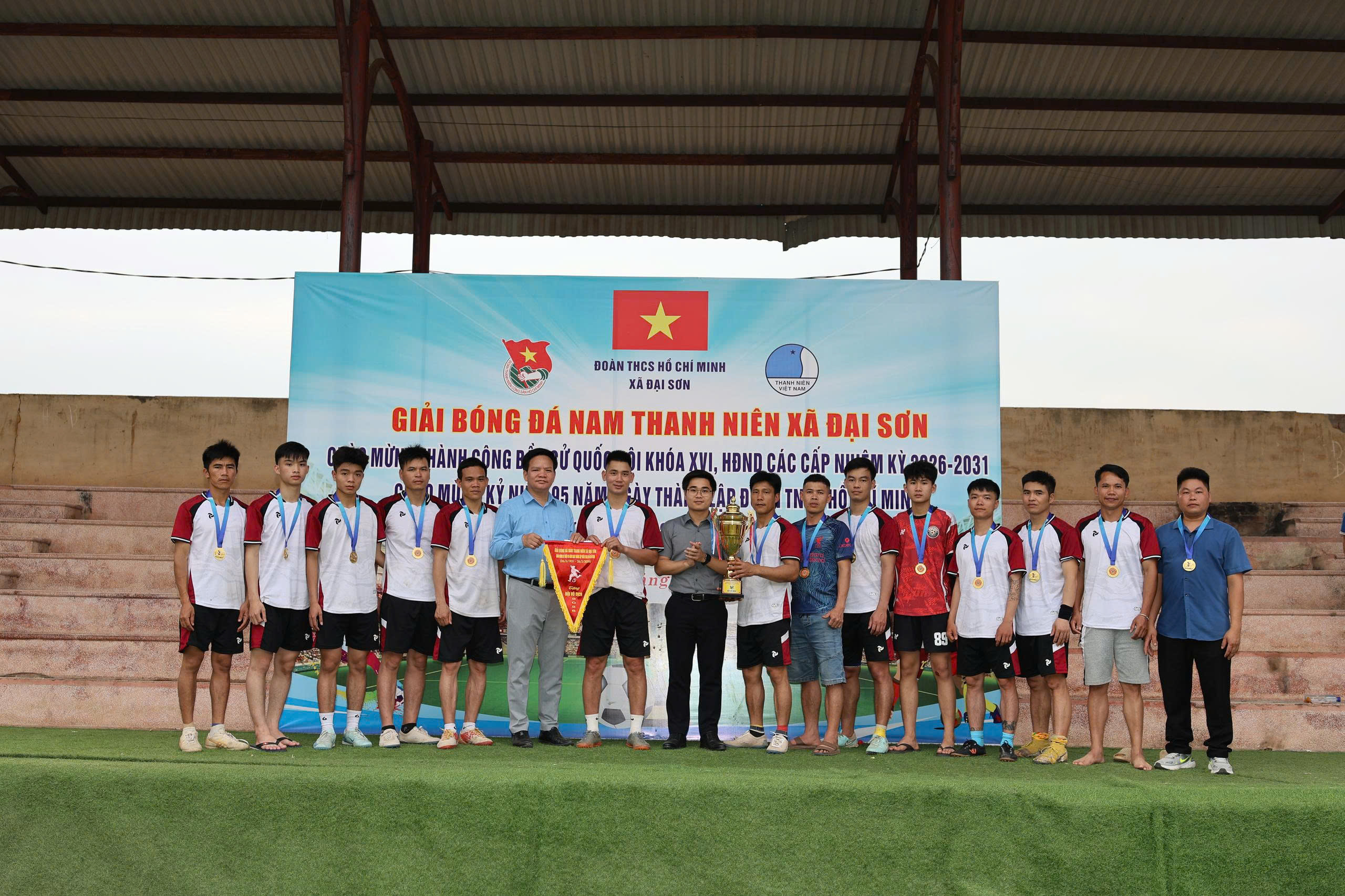 Giải bóng đá nam Đại Sơn 2026 xã Đại Sơn thành công tôt đeop